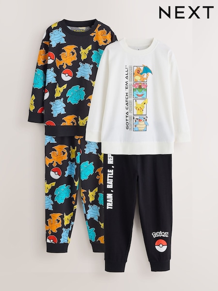 Black/Ecru Pokemon - Jogger Pyjamas 2 Pack (3-14yrs)