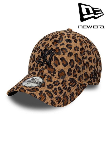 Natural - New Era Child Leopard Cord 9forty New York Yankees Hat