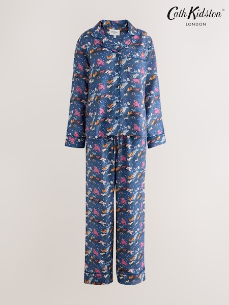 Blue Dog Print - Cath Kidston Button Through Pyjamas Set