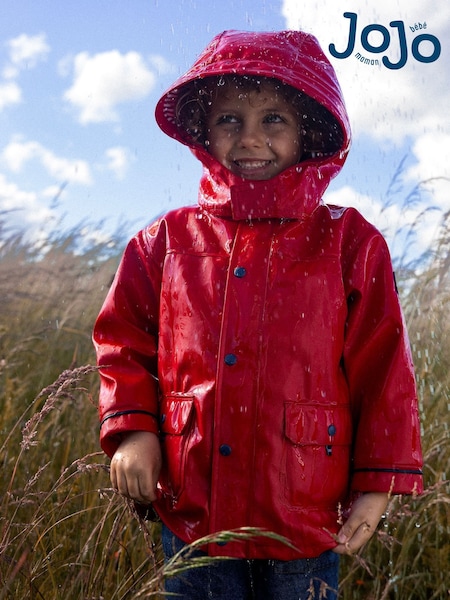 Red - Jojo Maman Bébé Jersey Lined Fisherman Jacket