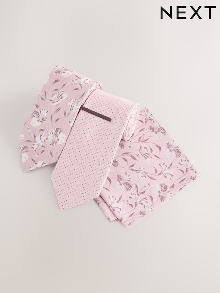 Pink - Regular Textured Ties 2 Pack