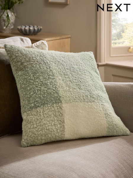 50 X 50cm Boucle Check Cushion