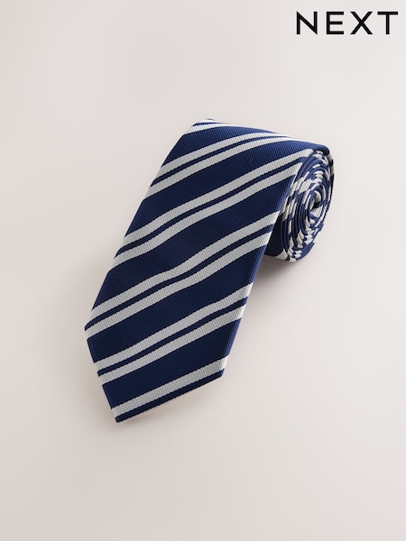 Navy - Regular Stripe Design Tie