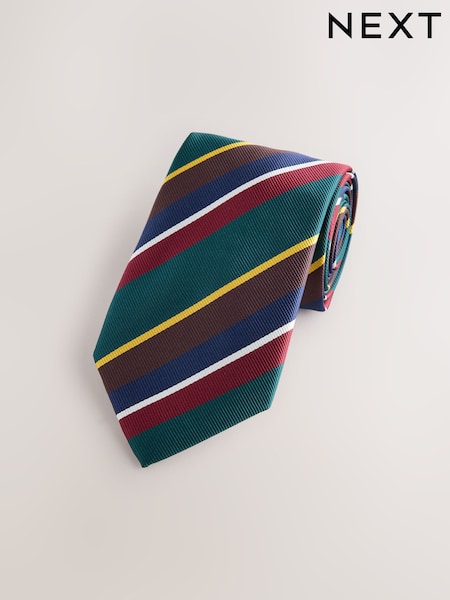 Green - Regular Stripe Design Tie