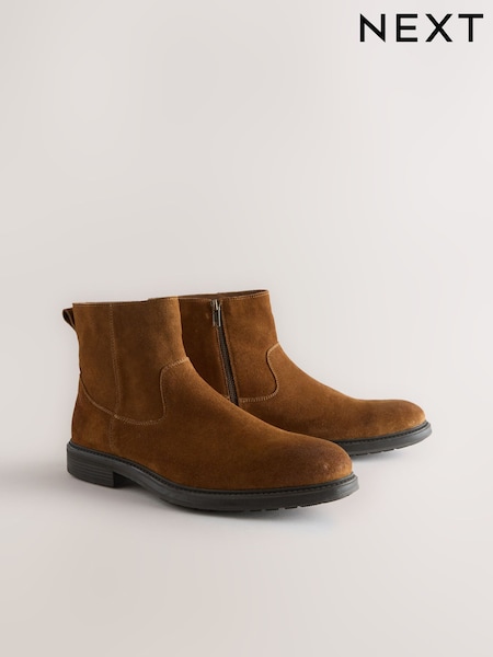 Tan Brown - Regular Suede Chelsea Boots