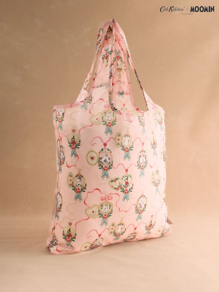 Pink Moomin Love Lockets - Cath Kidston Foldaway Shopper Bag