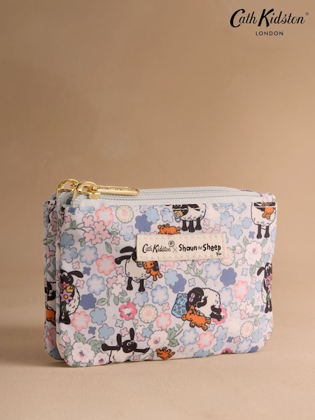 Light Blue Shaun the Sheep - Cath Kidston Double Zip Purse