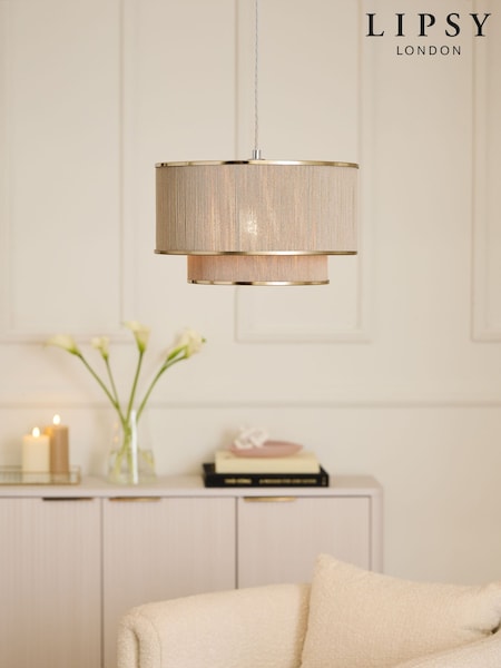 Lipsy Wrapped 2 Tier Easyfit Shade Ceiling Light