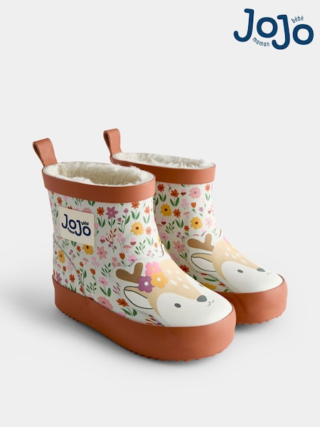 Orange Deer - Jojo Maman Bébé Cosy Ankle Wellies