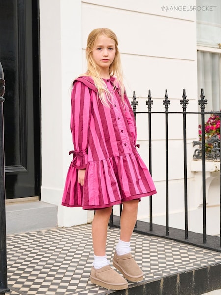 Pink - Angel & Rocket Frankie Stripe Double Collar Dress