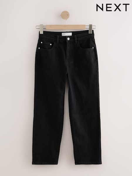 Black - Stovepipe Straight Leg Jeans