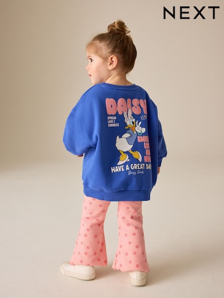 Blue - Daisy Duck Long Sleeve Crew Sweatshirt And Leggings Set (6mths-7yrs)