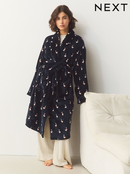 Navy Ducks - Supersoft Dressing Gown
