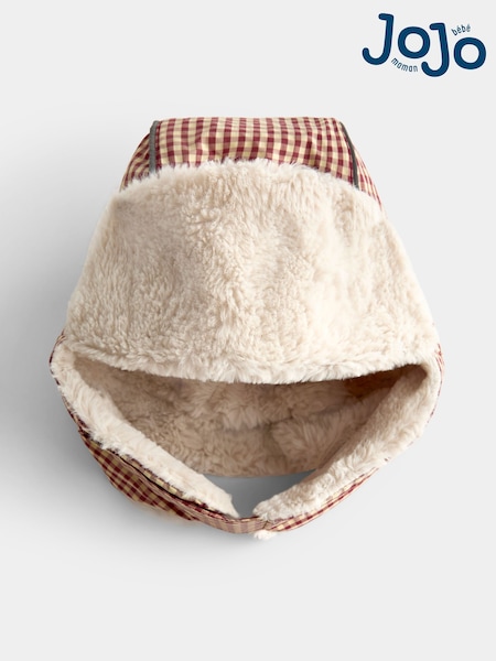 Brown Gingham - Jojo Maman Bébé Cosy Trapper Hat