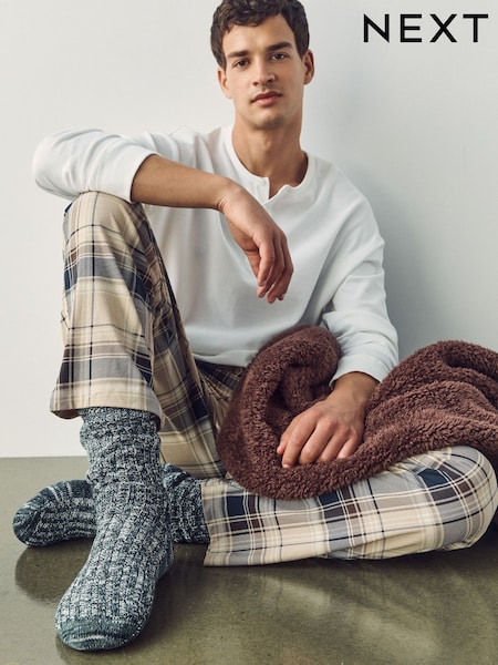 Green Twist - Regular Slipper Socks With Grippers 1 Pack