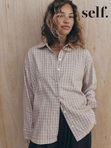 Ecru Check - Self. Shirt