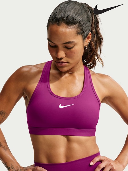 True Berry - Nike Swoosh Medium Support Padded Sports Bra