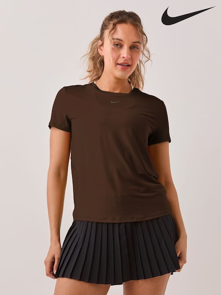 Brown - Nike One Classic Dri-fit Short Sleeve T-shirt