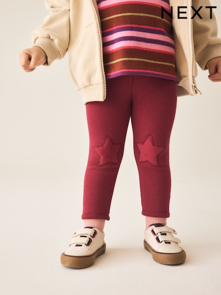 Dark Red - Cosy Fleece Lined Leggings (3mths-7yrs)