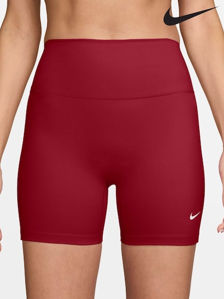 Tough Red - Nike One High-waisted 5" Biker Shorts