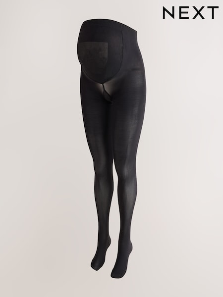 Black - 3d 40 Denier Opaque Maternity Tights