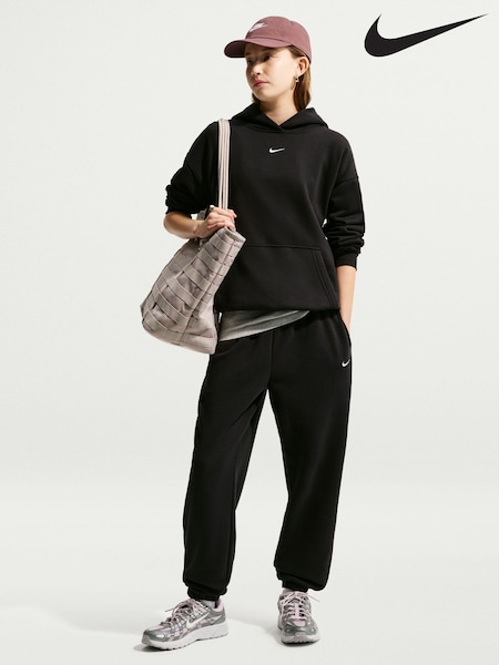 Black - Nike Studio Fleece Oversized Overhead Hoodie