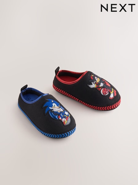 Black - Sonic The Hedgehog Mule Slippers