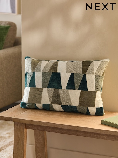 Cut Velvet Geo Zig Cushion