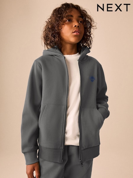 Blue/Grey Skull - Zip Through Hoodie (3-16yrs)