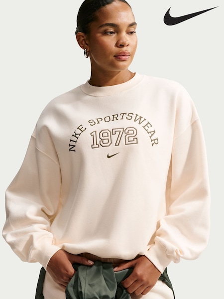 Pale Ivory - Nike Sportswear Studio Fleece Sweat Top