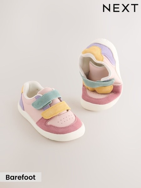 Multi - Barefoot Leather Touch Fastening Trainers