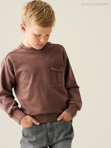 Brown - Angel & Rocket Enzo Utility Sweatshirt