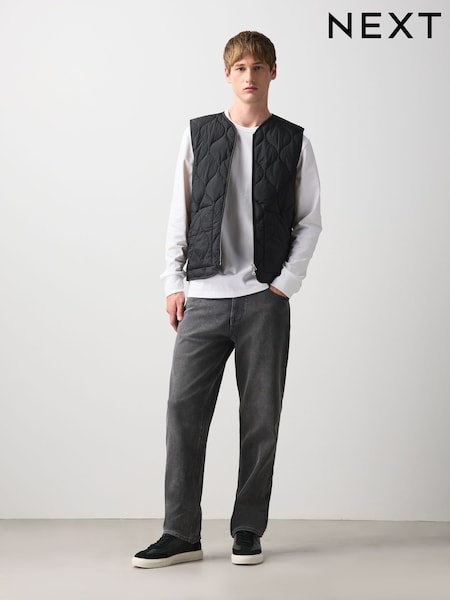 Washed Grey - Straight Fit Vintage Jeans