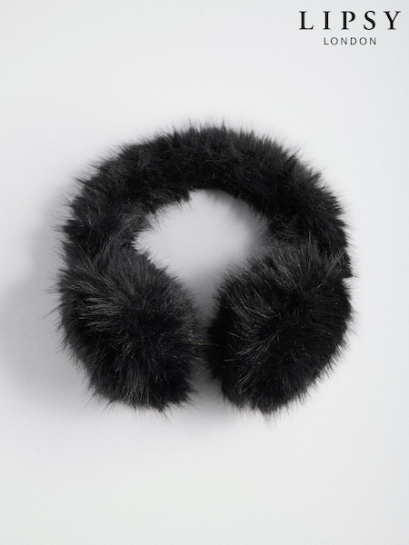 Black - Lipsy Cosy Faux Fur Ear Muffs