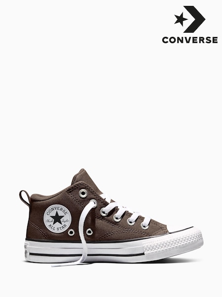 Brown - Converse Chuck Taylors Starmalden Street Mid Top Trainers