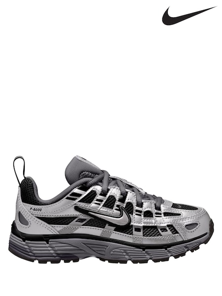 Black Silver - Nike Junior P6000 Trainers