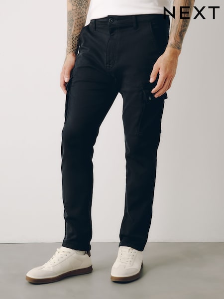Black - Slim Fit Motionflex Cargo Trousers
