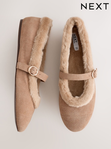 Camel - Forever Comfort® Suede Mary Janes Shoes
