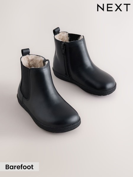 Black - Barefoot Leather Chelsea Boots