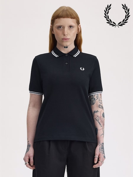 Black - Fred Perry Twin Tipped Fred Perry Polo Shirts