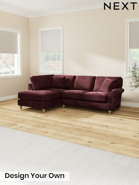Plush Chenille/Burgundy Red - Ashford Relaxed Sit