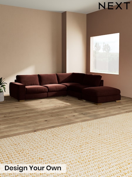 Luxe Chenille/Chestnut Brown - Houghton Deep Relaxed Sit