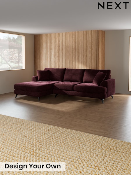 Plush Chenille/Burgundy Red - Parker