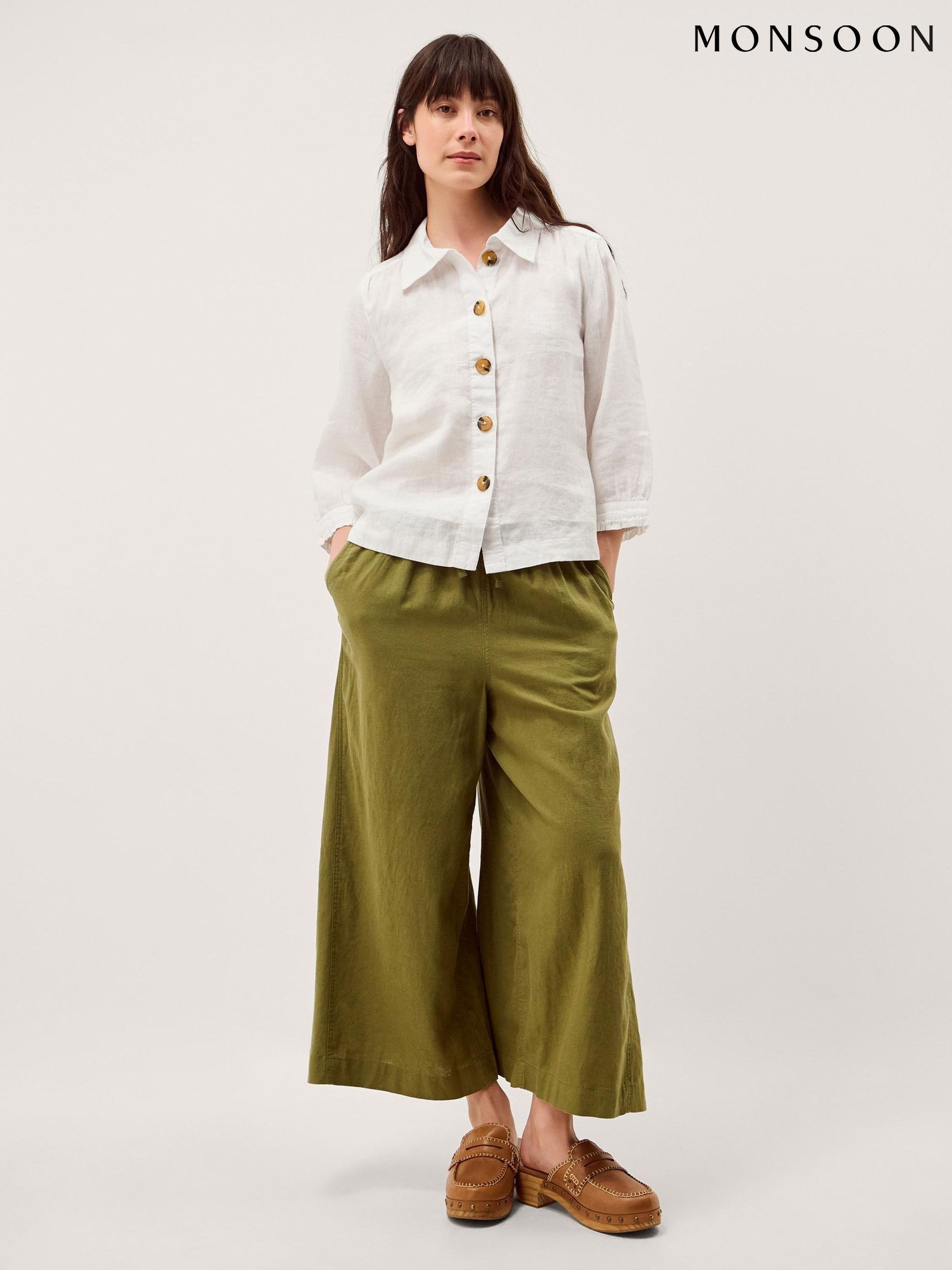 Women's Cream Linen Tops | Next Official Site