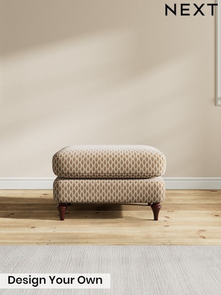 Relaxed Linen Look Print/Fern Leaf Honey Yellow - Sadie Deep Relaxed Sit