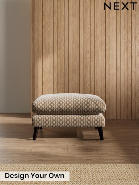 Relaxed Linen Look Print/Fern Leaf Honey Yellow - Orlo Relaxed Sit