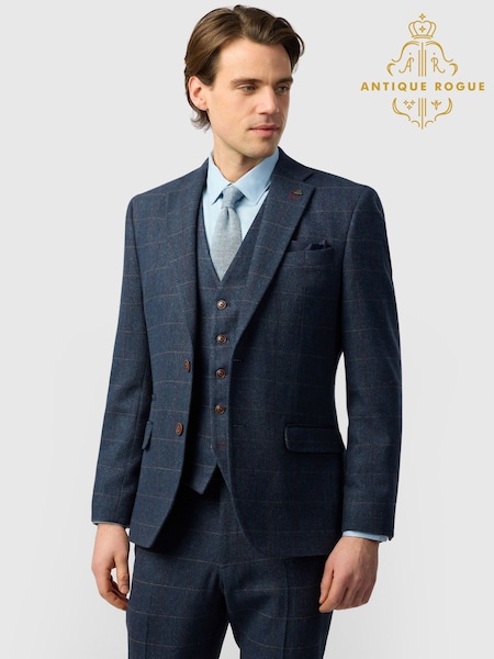Blue - Regular Antique Rogue Ezra Check Jacket