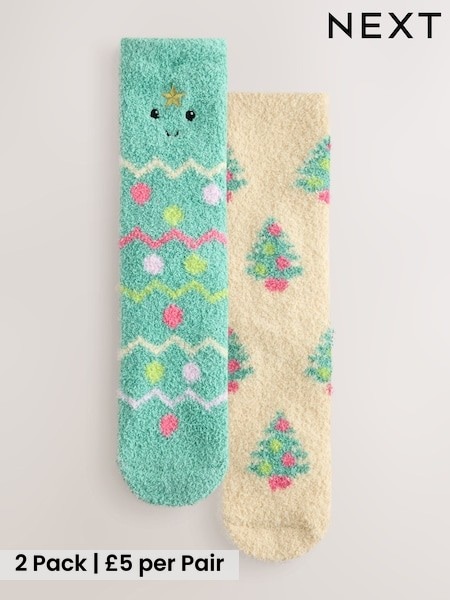 Christmas Tree Character - Cosy Ankle Socks 2 Pack
