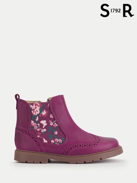 Red - Start Rite Patent Leather Zip-up Chelsea Boots
