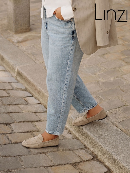 Natural - Linzi Edition Square Toe Penny Loafers
